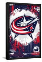 NHL Columbus Blue Jackets - Maximalist Logo 23-Trends International-Framed Poster