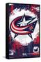 NHL Columbus Blue Jackets - Maximalist Logo 23-Trends International-Framed Stretched Canvas