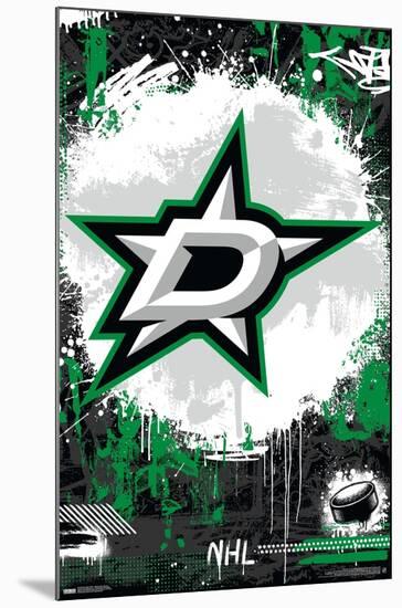 NHL Dallas Stars - Maximalist Logo 23-Trends International-Mounted Poster