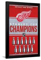 NHL Detroit Red Wings - Champions 23-Trends International-Framed Poster