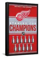 NHL Detroit Red Wings - Champions 23-Trends International-Framed Poster