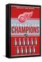 NHL Detroit Red Wings - Champions 23-Trends International-Framed Stretched Canvas