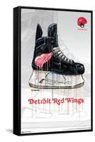 NHL Detroit Red Wings - Drip Skate 21-Trends International-Framed Stretched Canvas