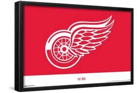 NHL Detroit Red Wings - Logo 21-Trends International-Framed Poster