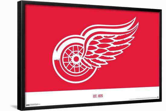 NHL Detroit Red Wings - Logo 21-Trends International-Framed Poster