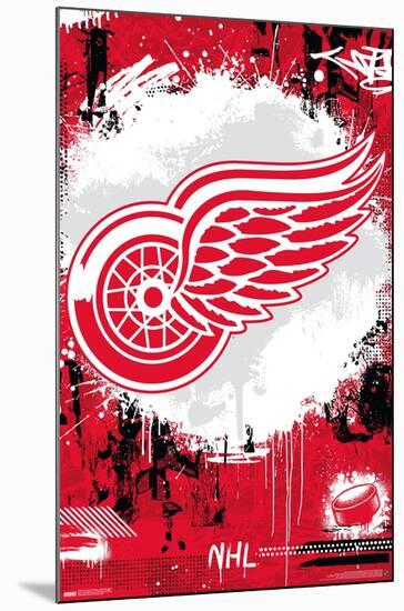 NHL Detroit Red Wings - Maximalist Logo 23-Trends International-Mounted Poster