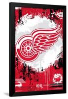 NHL Detroit Red Wings - Maximalist Logo 23-Trends International-Framed Poster