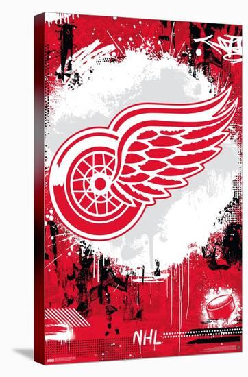 NHL Detroit Red Wings - Maximalist Logo 23-Trends International-Stretched Canvas