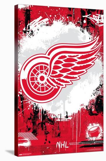 NHL Detroit Red Wings - Maximalist Logo 23-Trends International-Stretched Canvas
