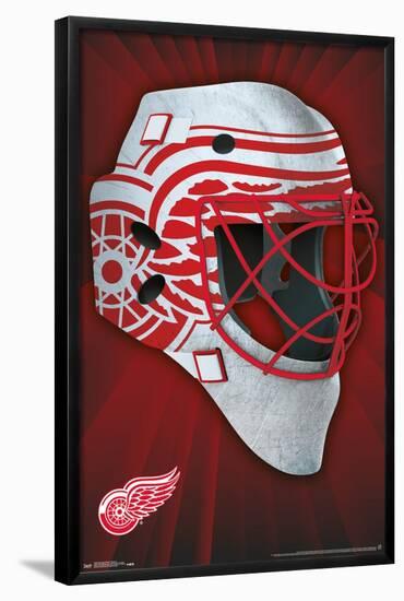 NHL Detroit Redwings - Mask 16-Trends International-Framed Poster