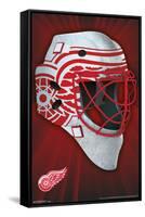 NHL Detroit Redwings - Mask 16-Trends International-Framed Stretched Canvas