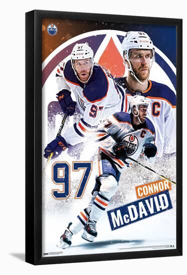 NHL Edmonton Oilers - Connor McDavid 22-Trends International-Framed Poster