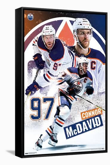 NHL Edmonton Oilers - Connor McDavid 22-Trends International-Framed Stretched Canvas