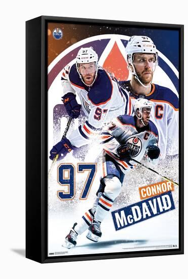 NHL Edmonton Oilers - Connor McDavid 22-Trends International-Framed Stretched Canvas