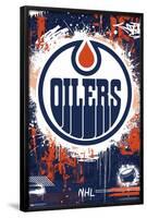 NHL Edmonton Oilers - Maximalist Logo 23-Trends International-Framed Poster