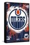 NHL Edmonton Oilers - Maximalist Logo 23-Trends International-Framed Stretched Canvas