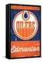 NHL Edmonton Oilers - Retro Logo 13-Trends International-Framed Stretched Canvas