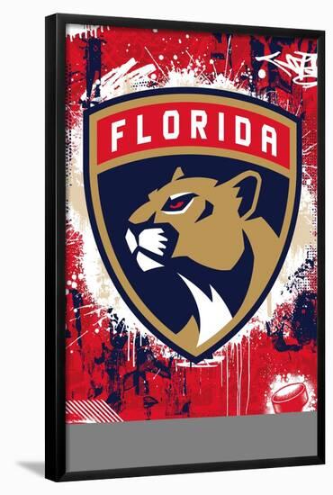 NHL Florida Panthers - Maximalist Logo 23-Trends International-Framed Poster