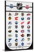 NHL League - Logos 22-Trends International-Mounted Poster