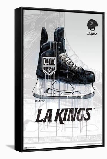 NHL Los Angeles Kings - Drip Skate 21-Trends International-Framed Stretched Canvas