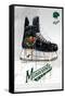 NHL Minnesota Wild - Drip Skate 21-Trends International-Framed Stretched Canvas