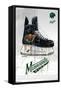 NHL Minnesota Wild - Drip Skate 21-Trends International-Framed Stretched Canvas