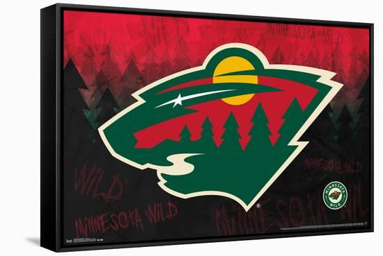 NHL Minnesota Wild - Logo 15-Trends International-Framed Stretched Canvas