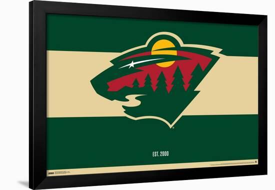 NHL Minnesota Wild - Logo 21-Trends International-Framed Poster