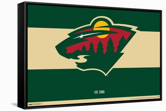 NHL Minnesota Wild - Logo 21-Trends International-Framed Stretched Canvas