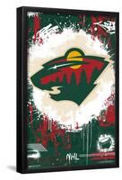 NHL Minnesota Wild - Maximalist Logo 23-Trends International-Framed Poster