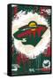 NHL Minnesota Wild - Maximalist Logo 23-Trends International-Framed Stretched Canvas