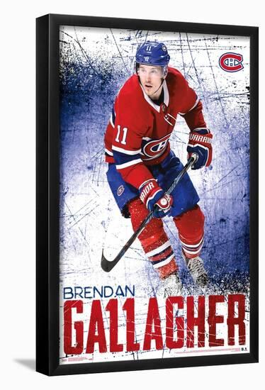 NHL Montreal Canadiens - Brendan Gallagher 18-Trends International-Framed Poster
