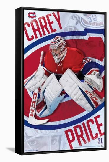NHL Montreal Canadiens - Carey Price 17-Trends International-Framed Stretched Canvas
