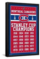 NHL Montreal Canadiens Champions 13-Trends International-Framed Poster