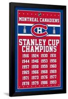 NHL Montreal Canadiens Champions 13-Trends International-Framed Poster