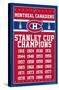 NHL Montreal Canadiens Champions 13-Trends International-Stretched Canvas