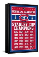 NHL Montreal Canadiens Champions 13-Trends International-Framed Stretched Canvas