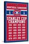 NHL Montreal Canadiens Champions 13-Trends International-Stretched Canvas