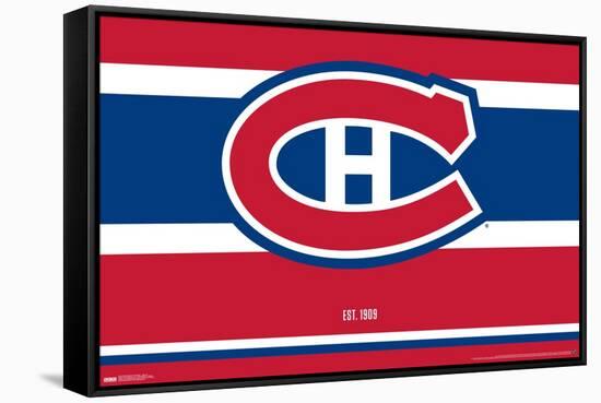 NHL Montreal Canadiens - Logo 21-Trends International-Framed Stretched Canvas