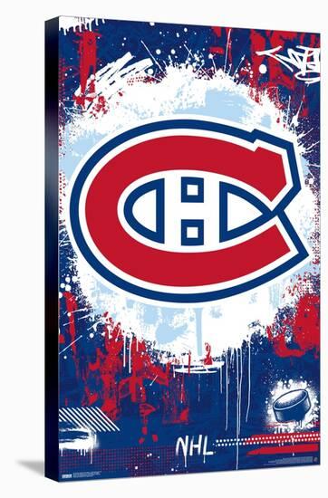 NHL Montreal Canadiens - Maximalist Logo 23-Trends International-Stretched Canvas