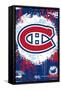 NHL Montreal Canadiens - Maximalist Logo 23-Trends International-Framed Stretched Canvas