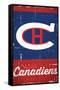 NHL Montreal Canadiens - Retro Logo 13-Trends International-Framed Stretched Canvas