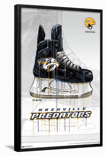 NHL Nashville Predators - Drip Skate 21-Trends International-Framed Poster