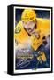 NHL Nashville Predators - Filip Forsberg 23-Trends International-Framed Stretched Canvas