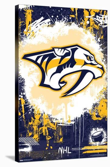 NHL Nashville Predators - Maximalist Logo 23-Trends International-Stretched Canvas