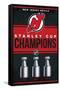 NHL New Jersey Devils - Champions 23-Trends International-Framed Stretched Canvas