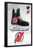 NHL New Jersey Devils - Drip Skate 21-Trends International-Framed Poster