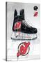 NHL New Jersey Devils - Drip Skate 21-Trends International-Stretched Canvas