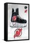 NHL New Jersey Devils - Drip Skate 21-Trends International-Framed Stretched Canvas