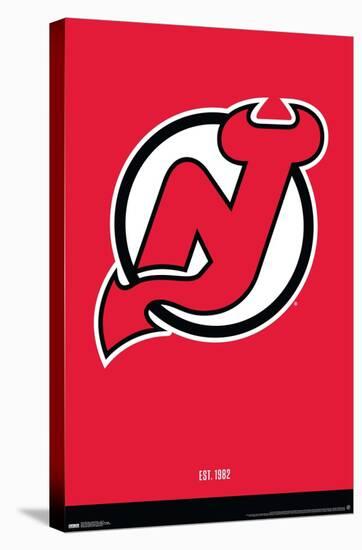 NHL New Jersey Devils - Logo 21-Trends International-Stretched Canvas